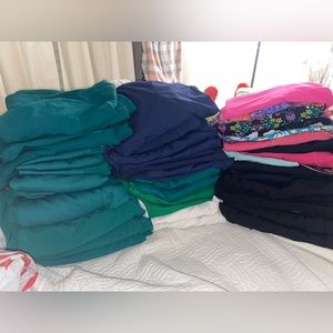 40 Pieces Of Women’s Scrubs XL/2x Tops, XL/2x Tall Pants, 2x/3x Jackets